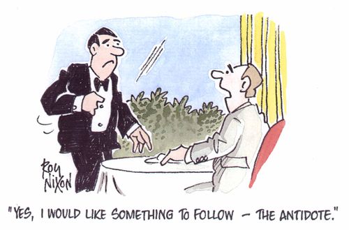 "Yes, I would like something to follow, the antidote"