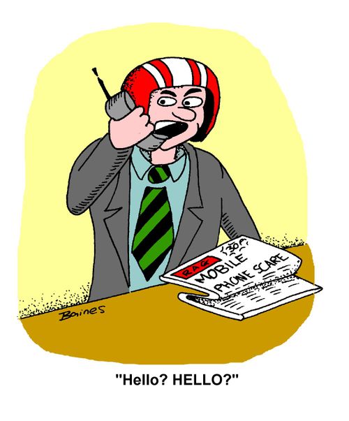 'Mobile phone scare'  "Hello?HELLO?"