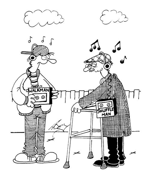 'Walkman' 'Shuffle man'
