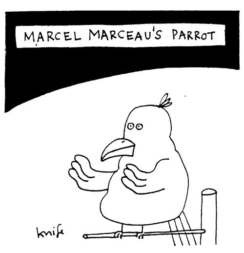 Marcel Marceau's parrot