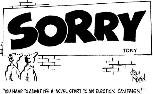 "You have to admit it's a novel way to start an election campaign!"