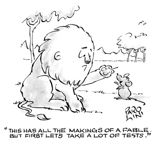 'This has all the makings of a fable. But first lets take lots of tests.'