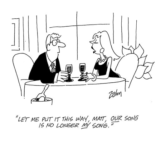 'Let me put it this way, Matt, our song is no longer my song.'