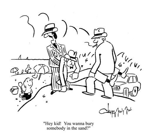'Hey kid!  You wanna bury somebody in the sand?'