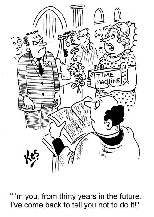 'I'm you from thirty years in the future. I've come back to tell you not to do it!'