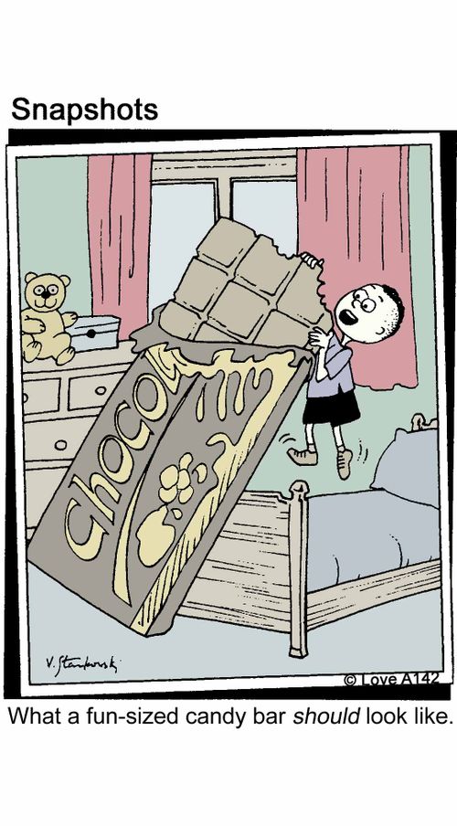 What a fun-sized candy bar should look like.