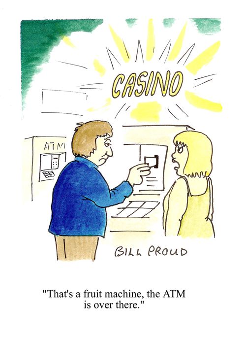 'That's a fruit machine, the ATM is over there.'