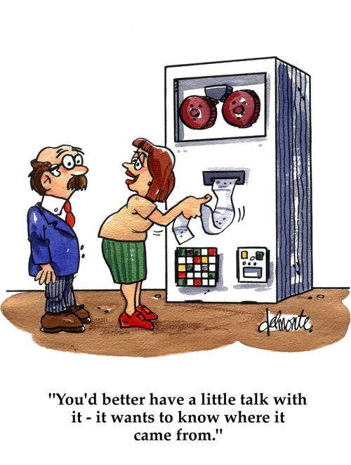 'You'd better have a little talk with it - it wants to know where it came from.'