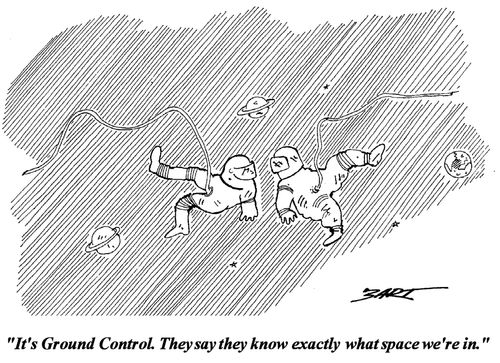 "It's Ground Control. They say they know exactly what space we're in."
