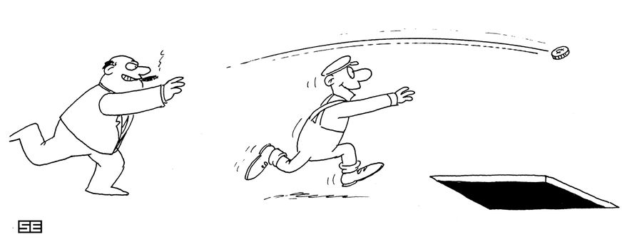 Running after money.