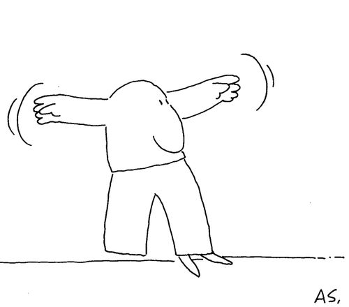 A Man Trying to Balance
