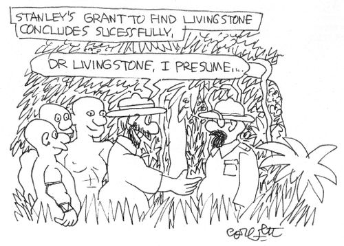 Stanley's grant to find Livingstone concludes sucessfully: 'Dr Livingstone, I presume...'