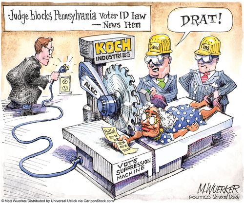 Judge blocks Pennsylvania voter ID law.
