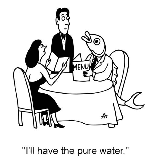 'I'll have the pure water.'