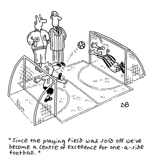 'Since the playing field was sold off we've become a centre of excellence for one-a-side football.'