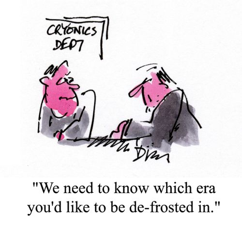 'We need to know which era you'd like to be de-frosted in.'
