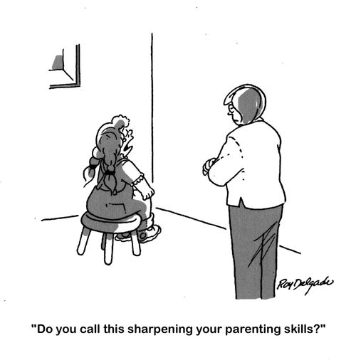 'Do you call this sharpening your parenting skills?'