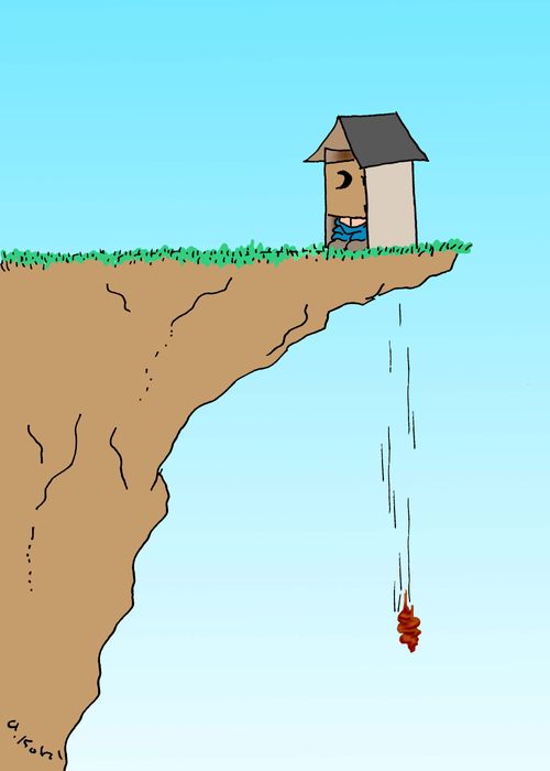 Outhouse on Cliff.