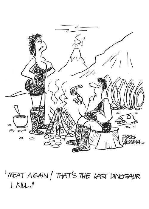 'Meat again! That's the last dinosaur I kill.'