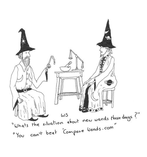 'What's the situation about new wands these days?' - 'You can't beat 'compare wands.com.'