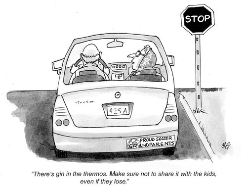 'There's gin in the thermos. Make sure not to share it with the kids, even if they lose.'