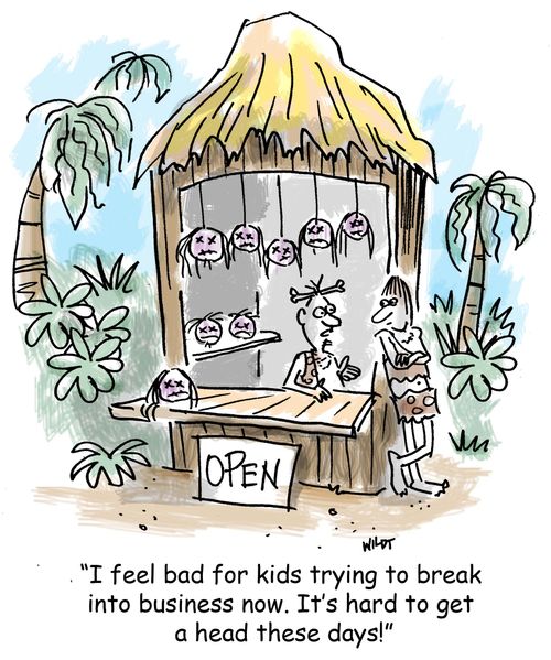 'I feel bad for kids trying to break into business now. It's hard to get a head these days!'