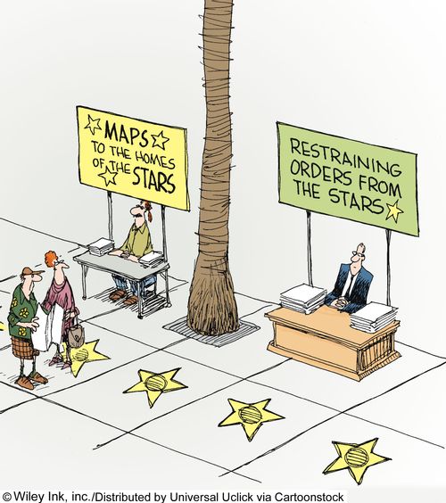 Restraining orders from the stars.