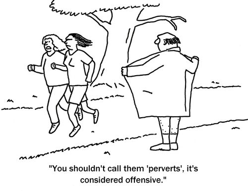 'You shouldn't call them 'perverts', it's considered offensive.'