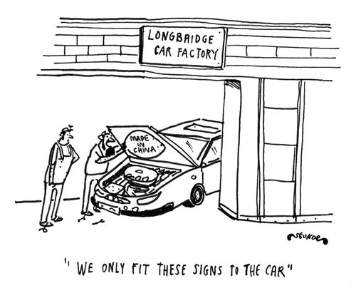 'We only fit these signs to the car.'