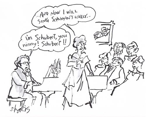'...and now I will sing Schumann's lovely...'