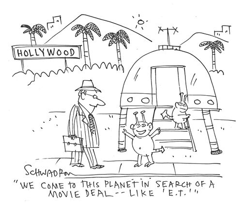 'We come to this planet in search of a movie deal. . . like 'E.T.'.'