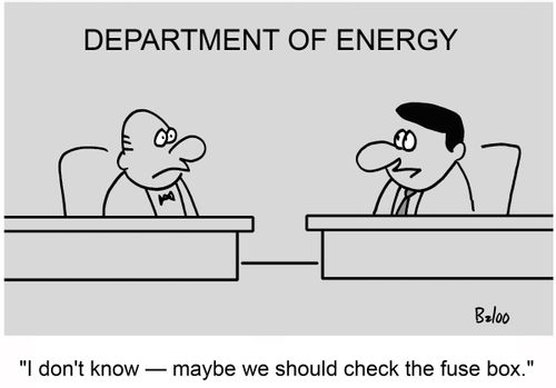'I don't know -- maybe we should check the fuse box.'