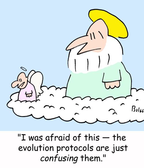 'I was afraid of this -- the evolution protocols are just confusing them.'
