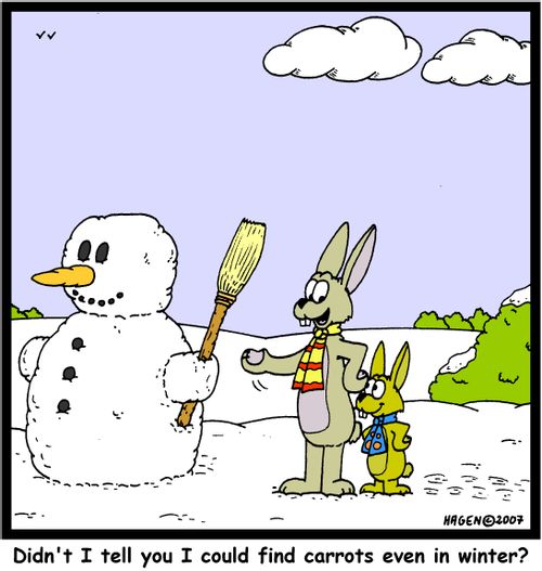 'Didn't I tell you I could find carrots even in winter?'
