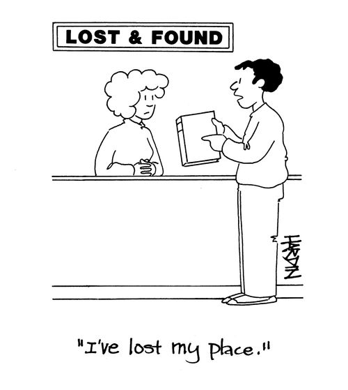 'I've lost my place.'
