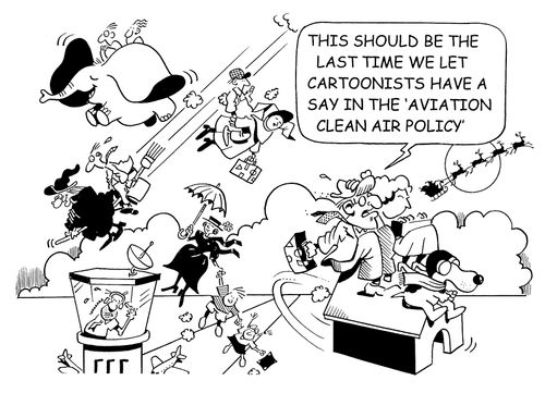 'This is the last time we let cartoonists have a say in the 'aviation policy.'