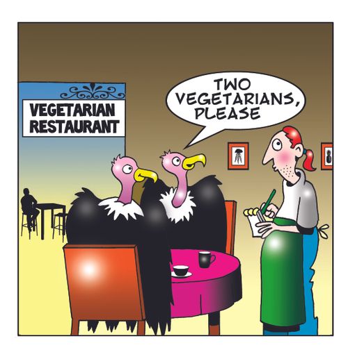 Two vegetarians please.