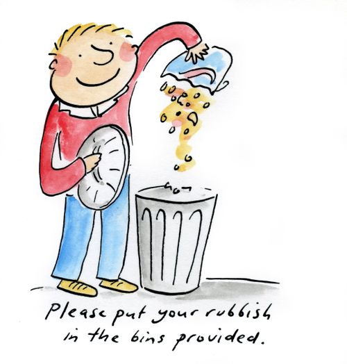 Please put your rubbish in the bins provided