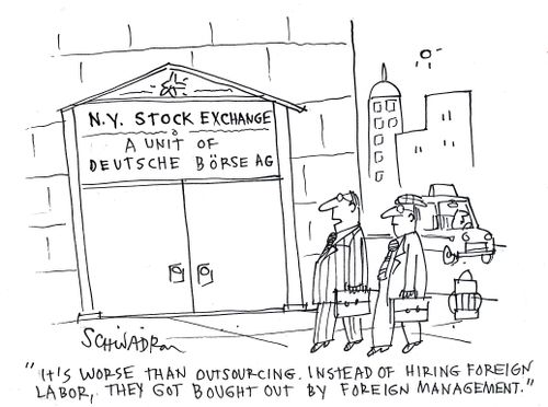 'It's worse than outsourcing. Instead of hiring foreign labor, they got bought out by foreign management.'