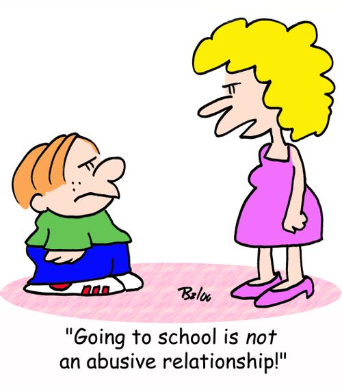 'Going to school is NOT an abusive relationship!'