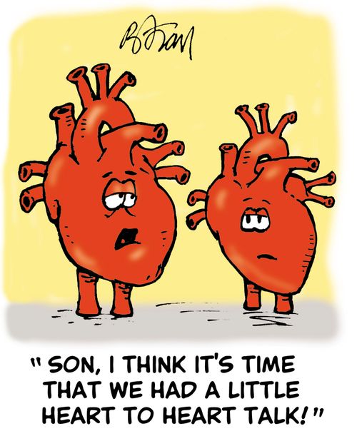 'Son, I think it's time that we had a little heart to heart talk!'