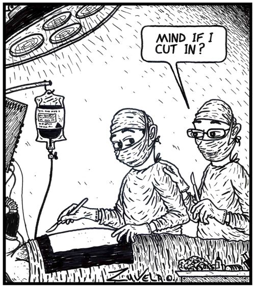 Doctor: 'Mind if I cut in?' 