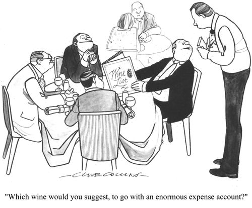 'Which wine would you suggest, to go with an enormous expense account?'