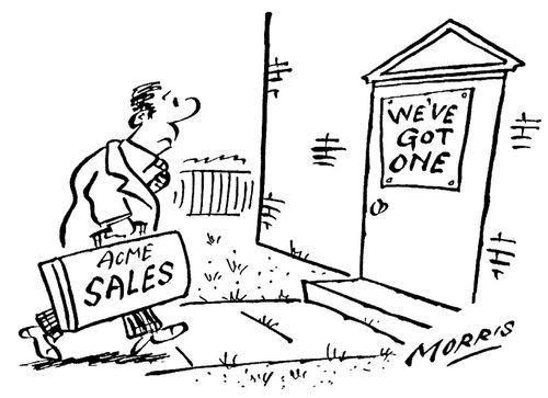 Notice on front door: 'We've got one.'