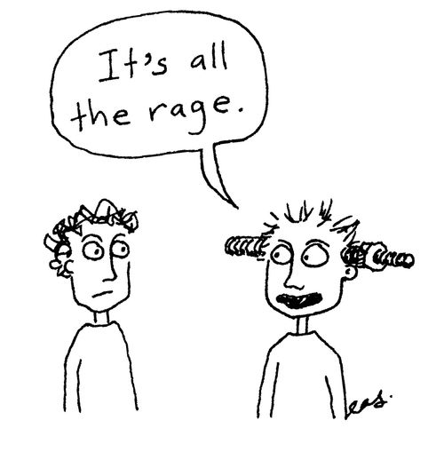 'It's all the rage' - guy with bolt through his head.