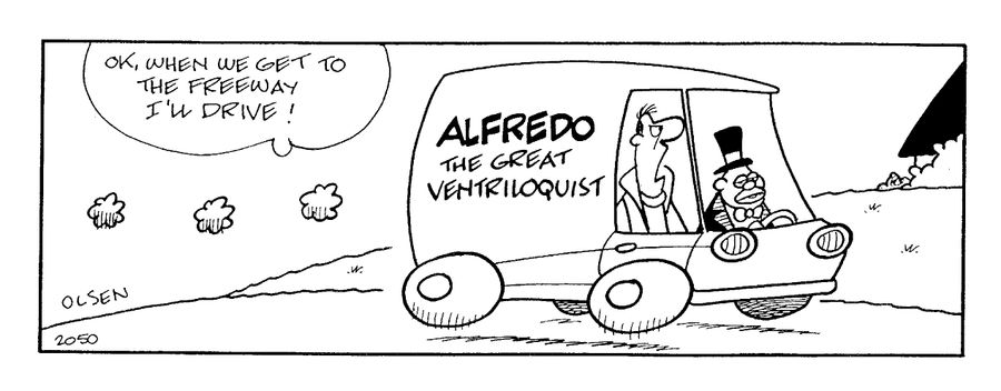 "Ok - when we get to the freeway I'll drive!"