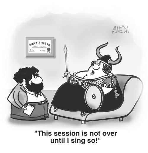 "This session is not over until I sing so!"