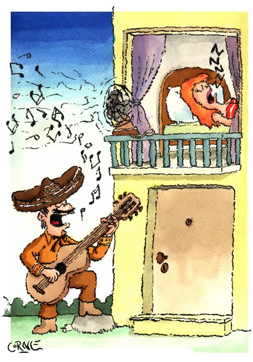 Colour Version:Diverting the Serenade of the Guitar Player