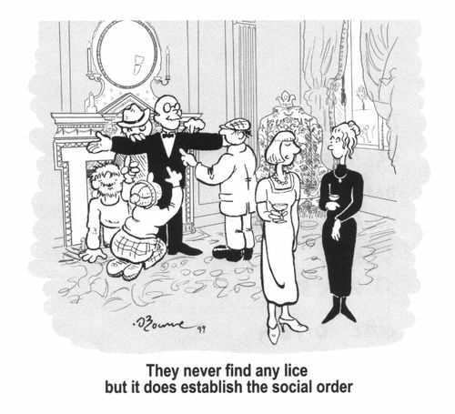 "They never find any lice but it does establish the social order"