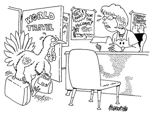 Turkey going away for Christmas.